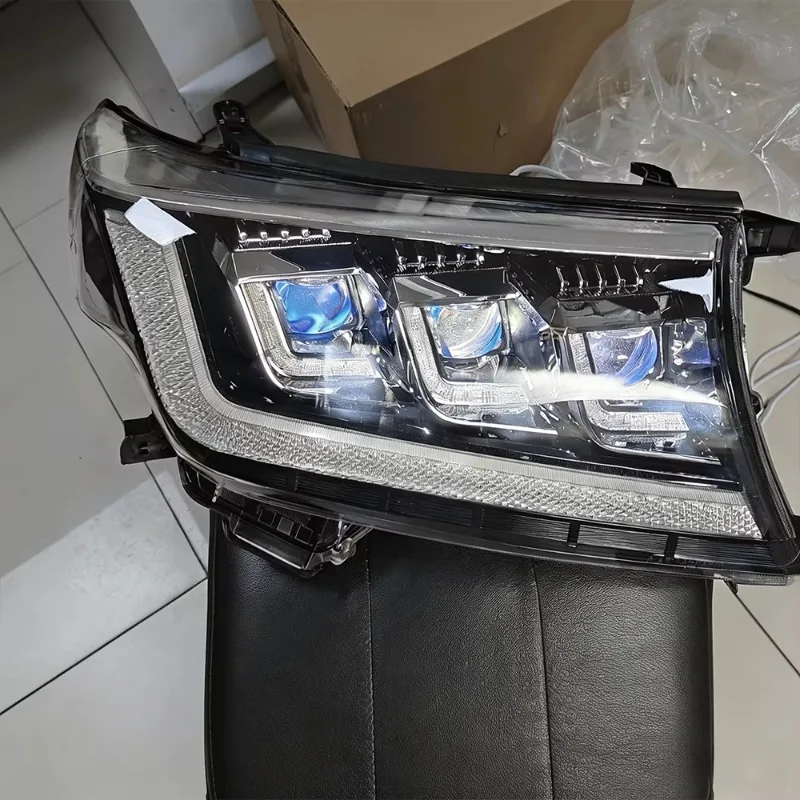 Full LED Headlight Assembly for Toyota Land Cruiser LC200 FJ200 2012-2016 Sequential Flow DRL Aftermarket Upgrade Head Lamp
