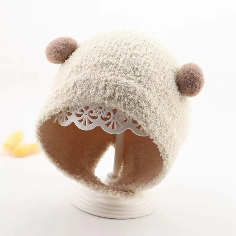 Children Plush Hat Warm Autumn Winter Hats Hip Hop Cute Baby Beanie Caps Pullover Cap Soft Warmer Bonnet Newborn Toddler