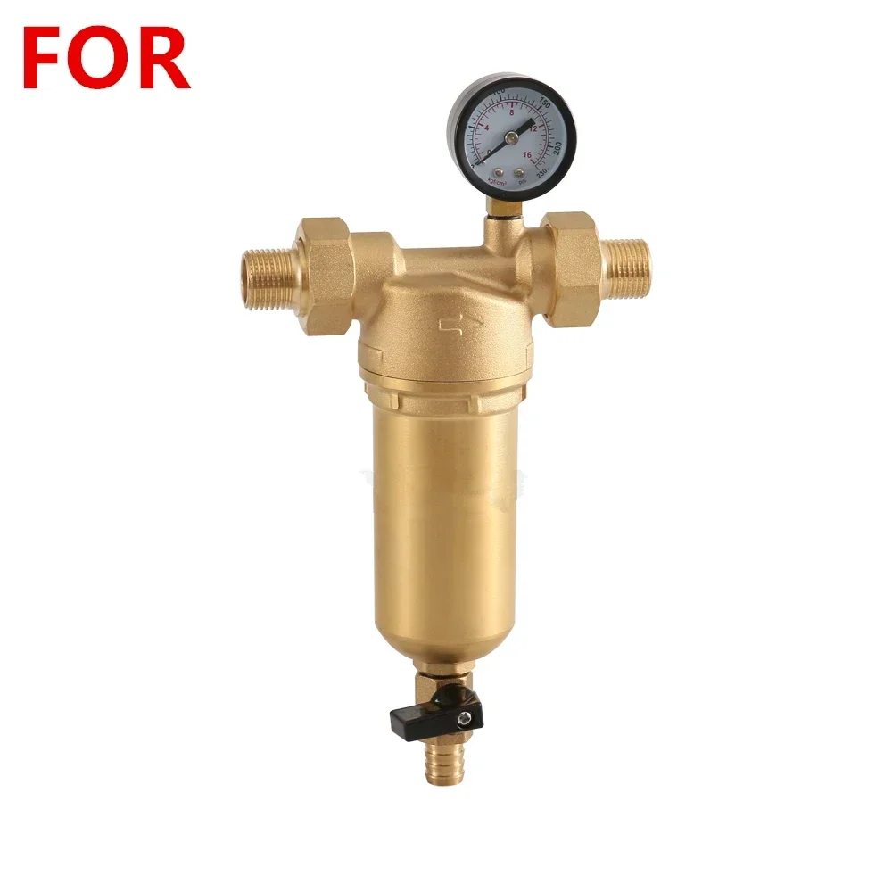 Tap Water Purifier Brass Preposition Household High-flow Filter For Impurities