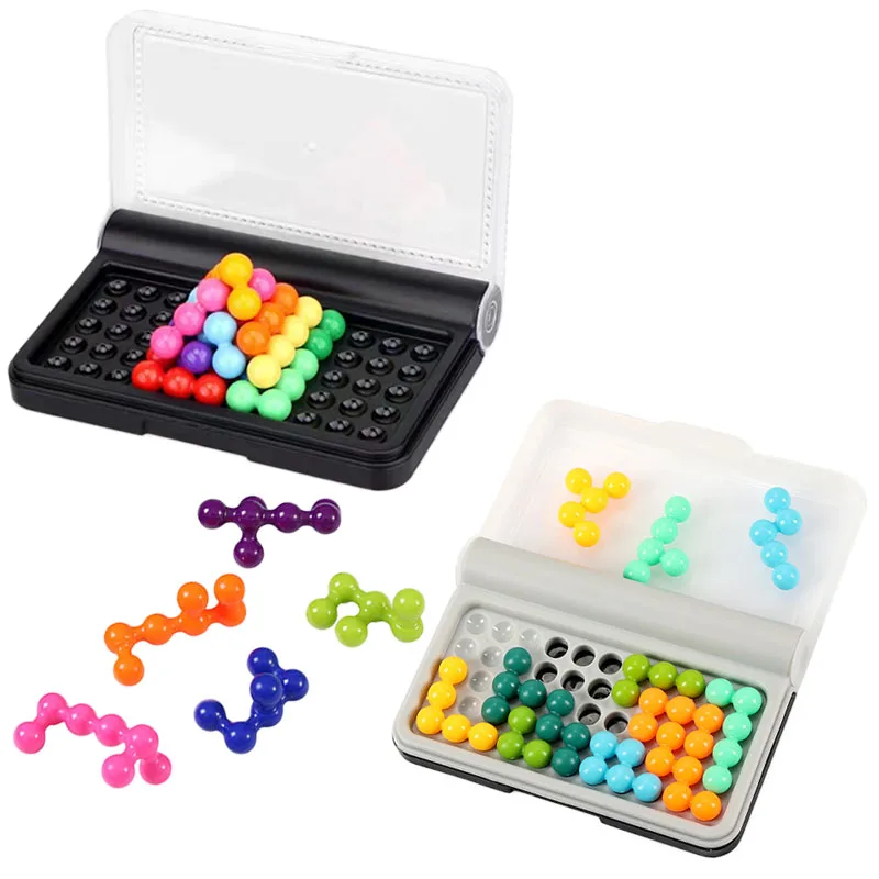 Intelligence Magic Beads Travel Game for Kids and Adults a Cognitive Skill-Building Brain Game Kids Montessori Toys