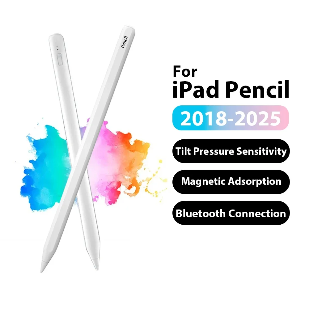 

For Apple Pencil Stylus Pen For iPad A16 2025 Pro 13 M4 12.9 Air 11 5 4 M3 M2 10 9 9th 10th Generation 10.2 Mini 6 7 Touch Pens