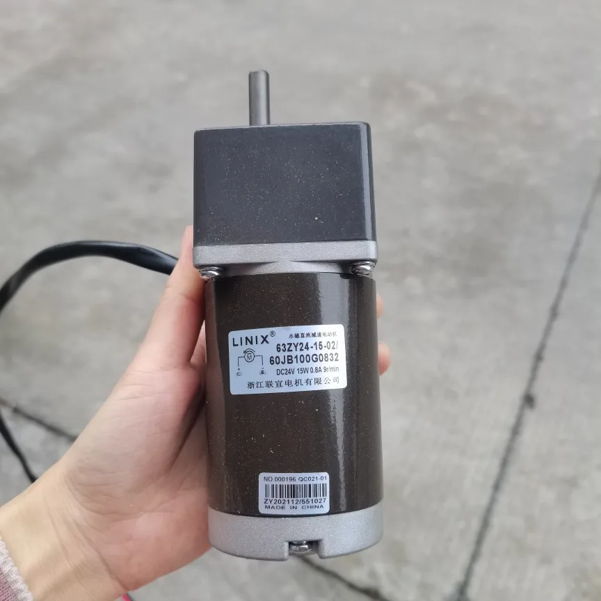 Двигатель постоянного тока с постоянным магнитом для стола 63ZY24-15/60JB100G0832 DC 24 В 15 Вт