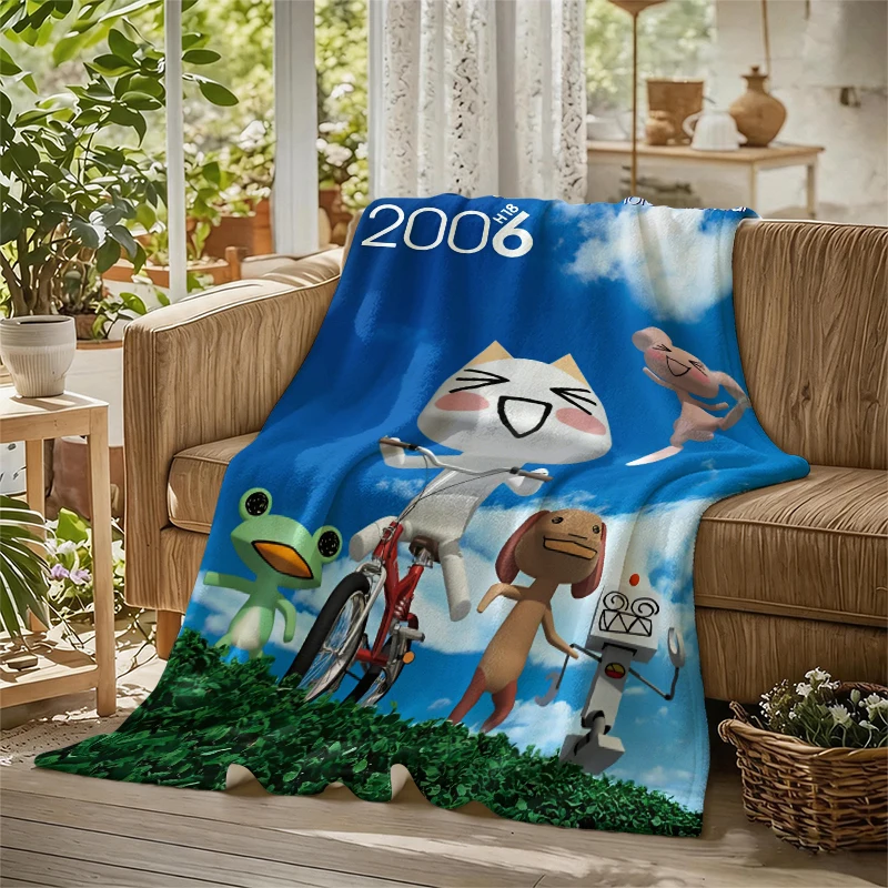 Inoue toro Cute Cat Flannel Blanket Soft Warm Christmas Halloween Blanket for Lightweight Cozy Room Home Decor Gifts