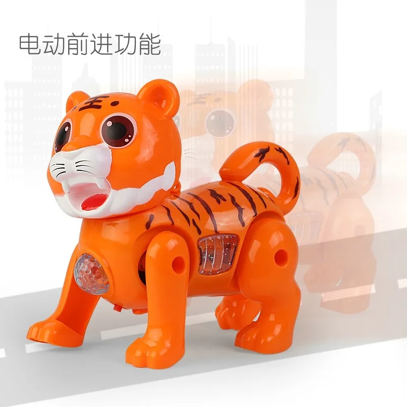 Tiger Year Gift Electric Rope Walking Tiger Luminous Band Music Electric Toy