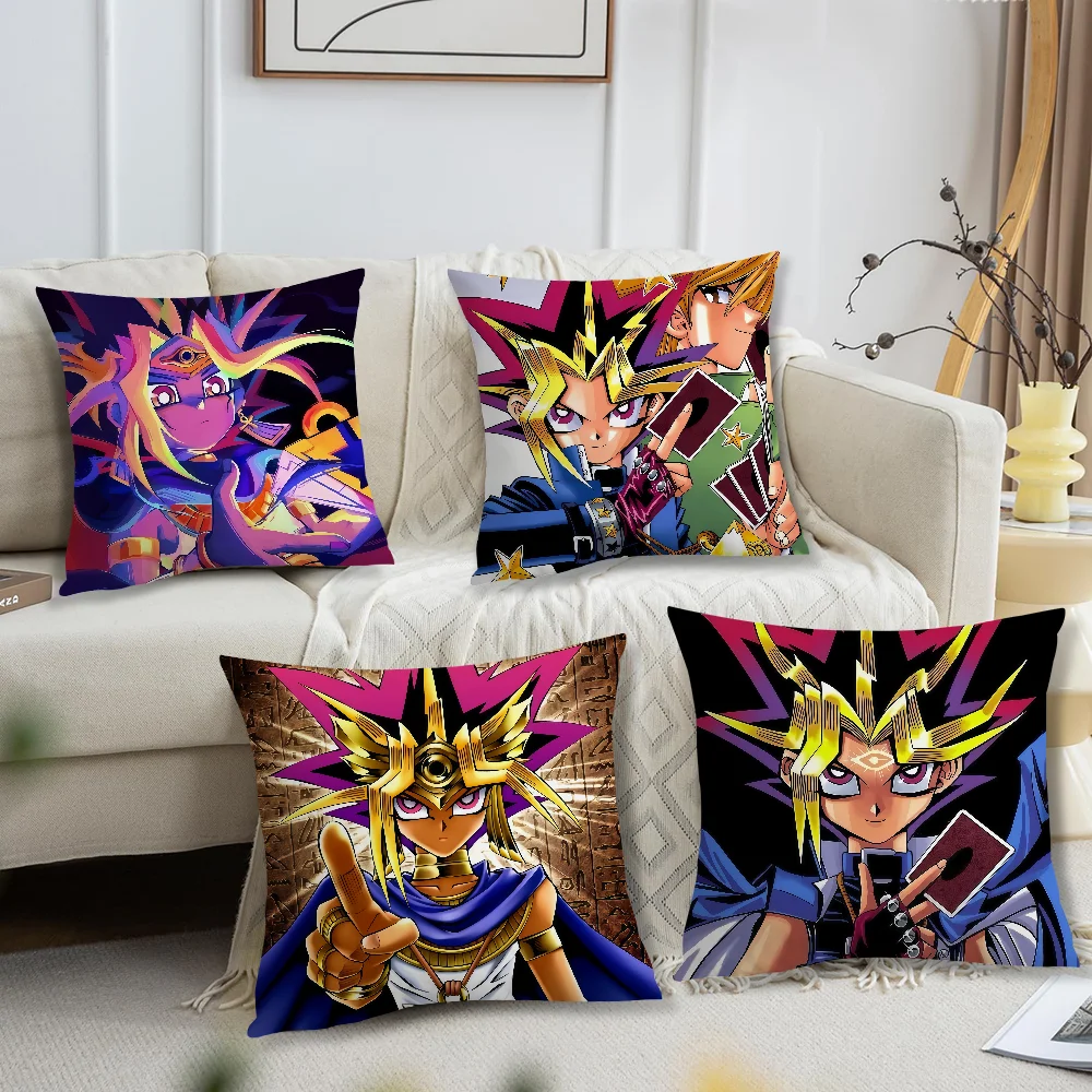 Cartoon Game Y-Yugioh Yugi Muto Comfortable Soft Pillow Case For Sofa Living Room Home Office Decor Protective Covers