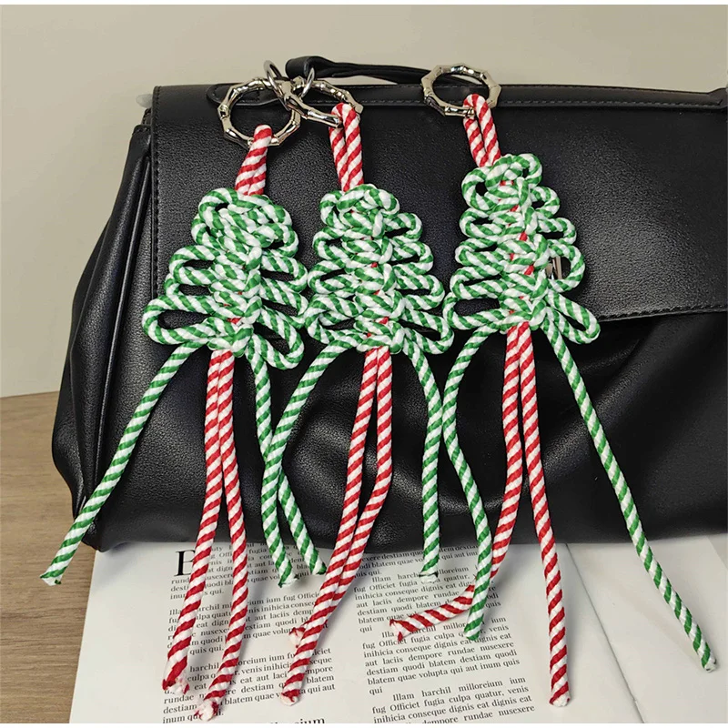 Christmas Tree Drawstring Bag Pendant Fashion Popular Baked Bread Keychain Pendant Ladies Valentine's Day Creative Gift Hot 2025