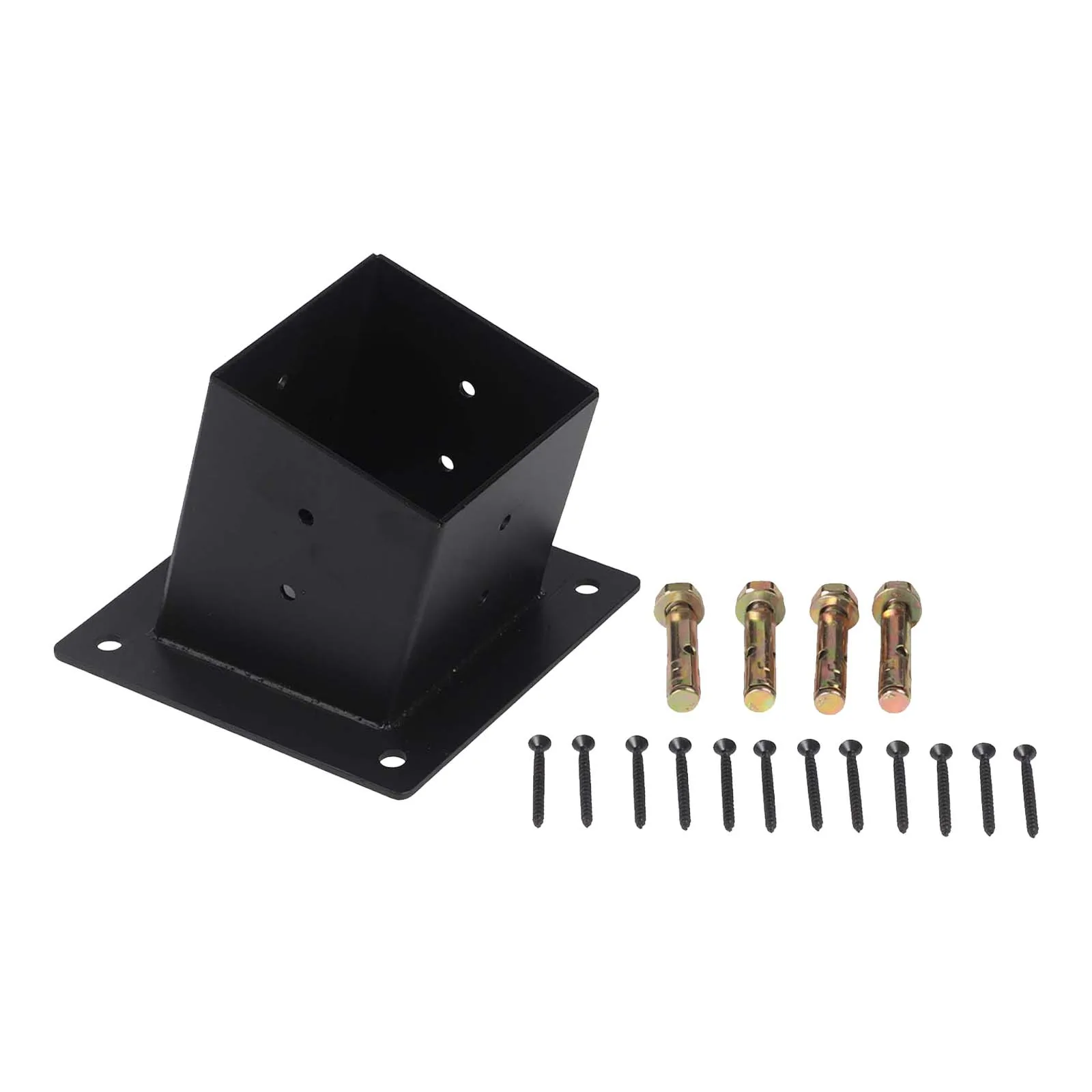 Steel Unidirectional Pergola Bracket With Screws For 4x4 Inch Post Slanted Roof Gazebo Construction