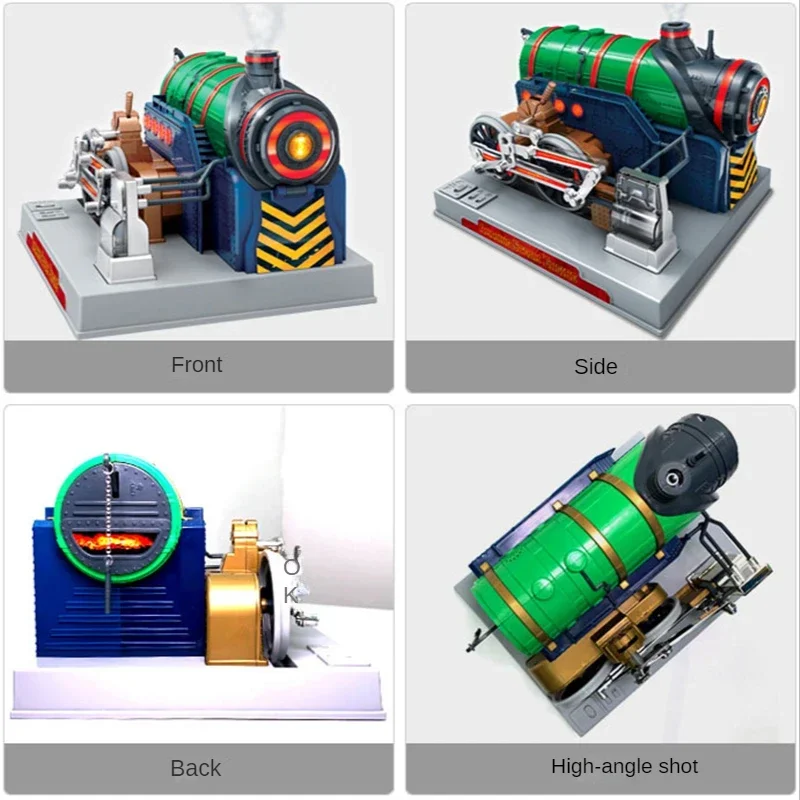 Watt motor a vapor trem cabeça modelo kit de construção para adultos crianças diy bloco montagem brinquedo científico presente