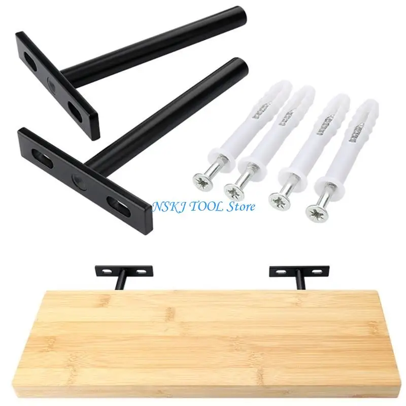 L8RC 4/6/8pcs Heavy Duty Wall Mounted Folding Table Shelf Brackets for Home Storage