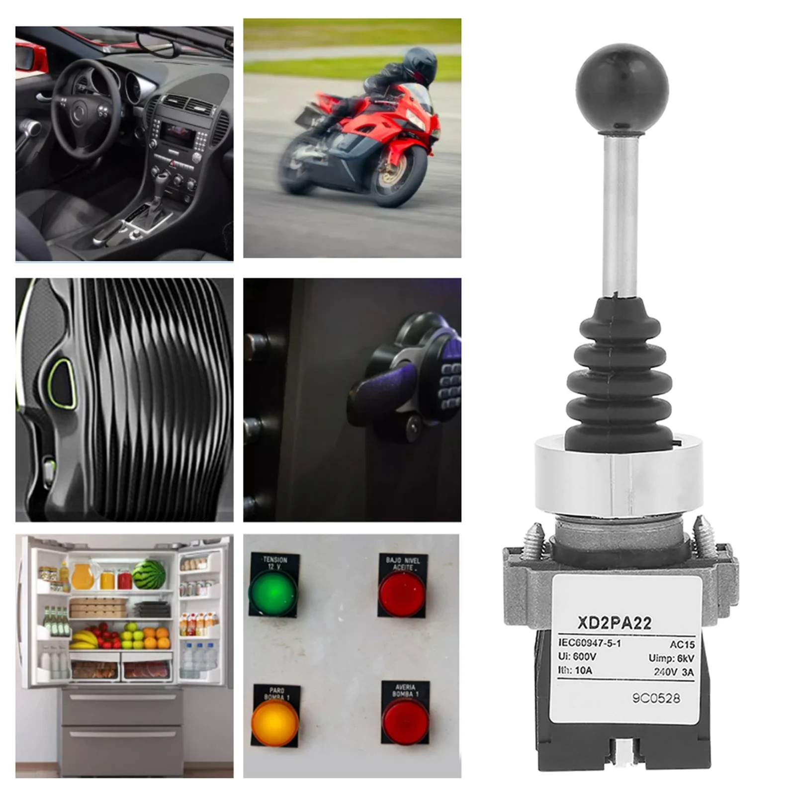 Spring Return  XD2PA22CR 2NO 2-position Spring Return Momentary  Stick Joystick