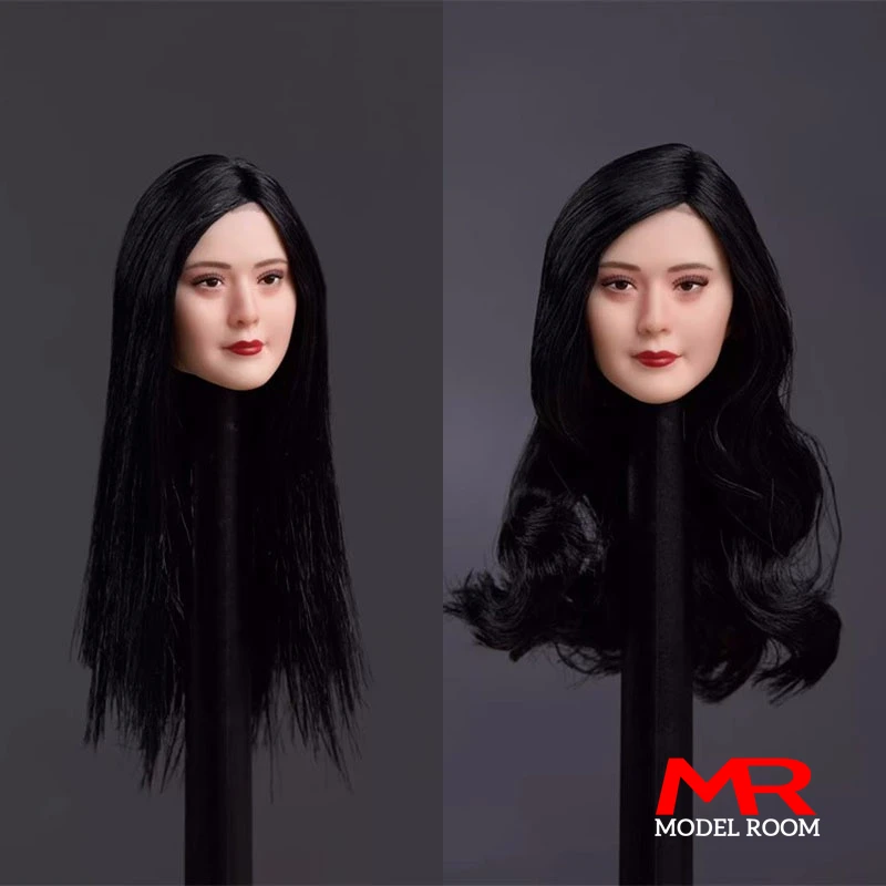 EHTOYS003 1/6 Fan Bingbing Head Sculpt Hair transplanter Head Carving Model Fit 12-inch Female Soldier Action Figure Body