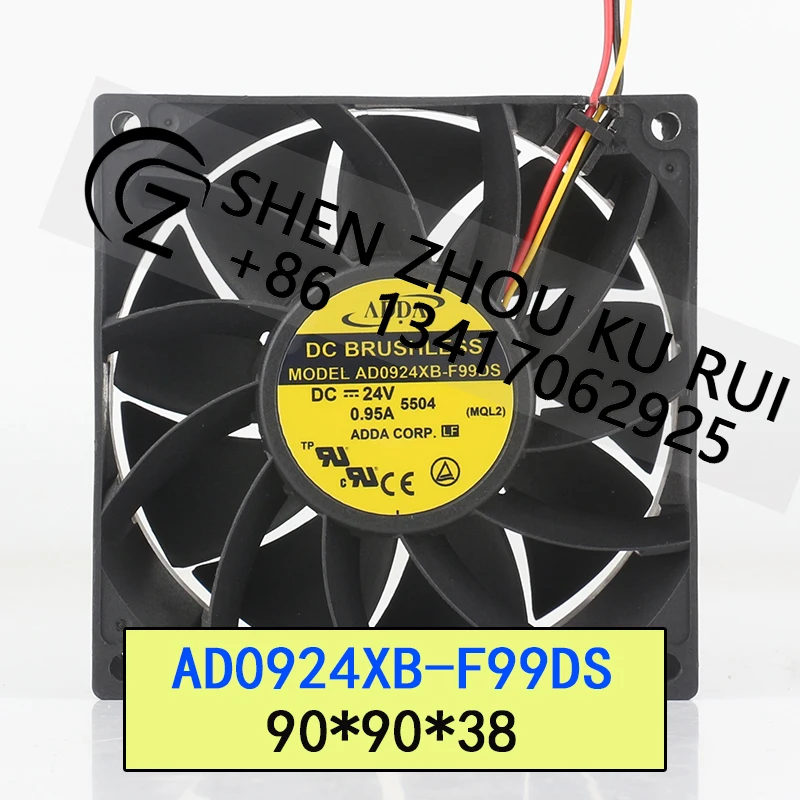

Original Taiwan ADDA 9038 90X90X38MM 9CM 24V 0.95A AC EC High air volume speed inverter AD0924XB-F99DS cooling fan