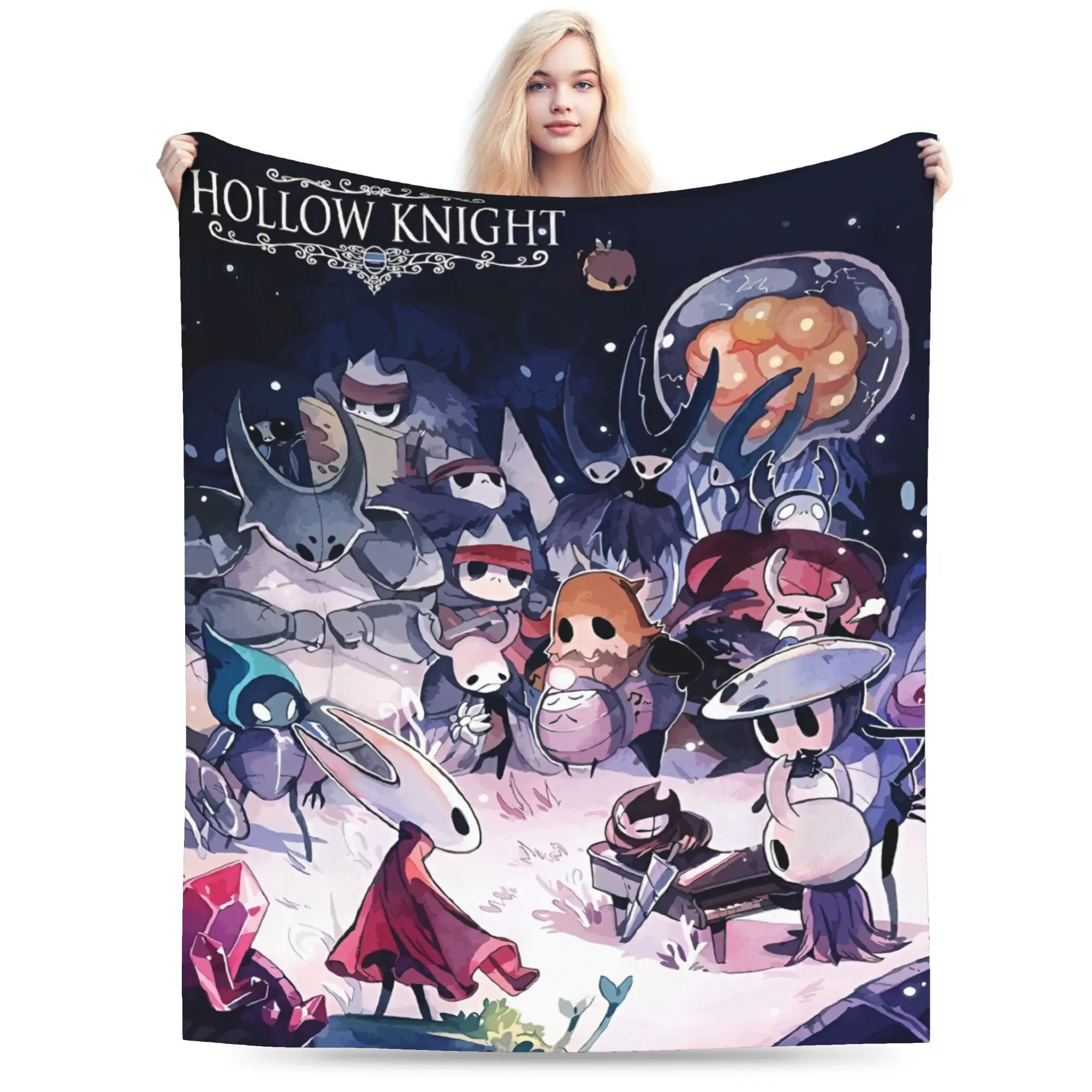 Hollow Knight Funny Games Merch Blanket Super Soft Coral Fleece Plush  Throw Blanket Cozy Plush Thin Quilt