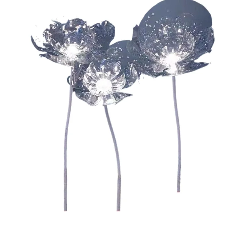 

Floral New Wedding Iron Props Acrylic Wedding Welcome Acrylic Crystal Lamp Shopping Mall Ornament