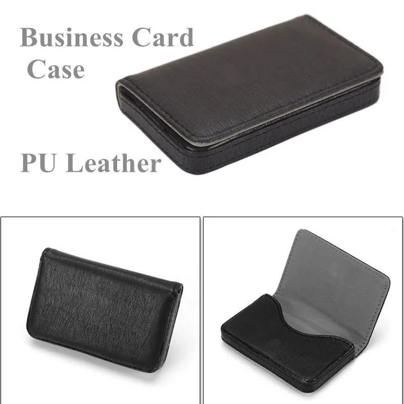 PU Leather Credit Card Box Business Card Holder ID Case Business Pocket Buckle Name Card Holder Card wallet card holder luxury