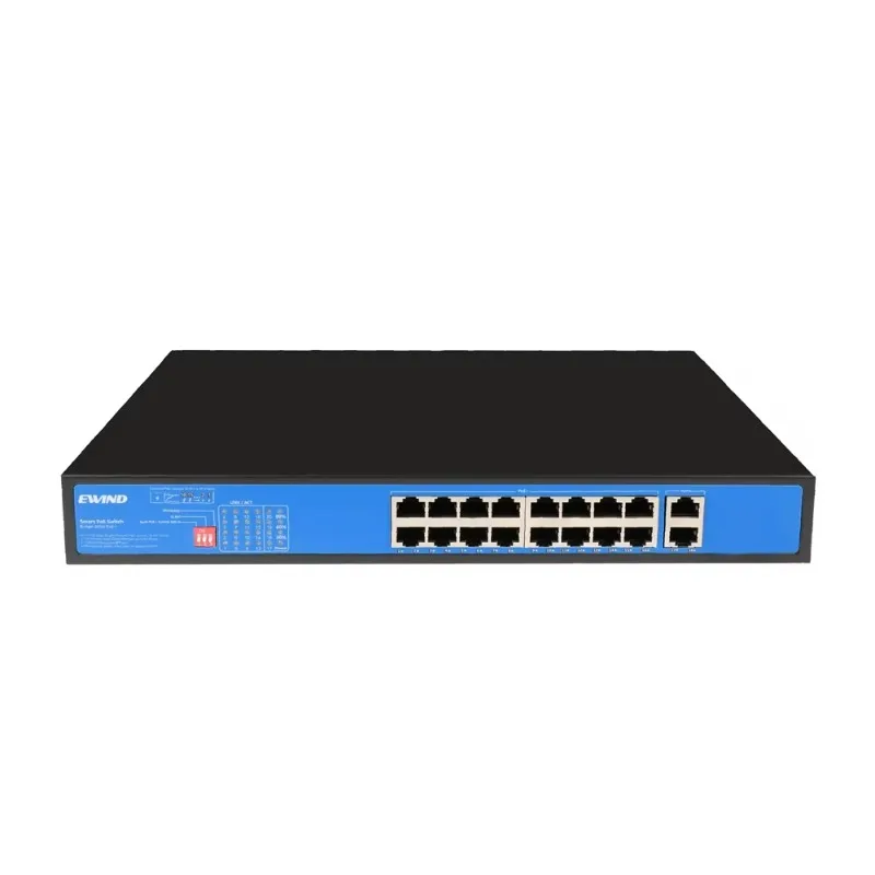 EW-S1818CG-AP Poe Switch 10/100/1000M Extend 300 Meter Watchdog CCTV Camera 16port Poe Switch