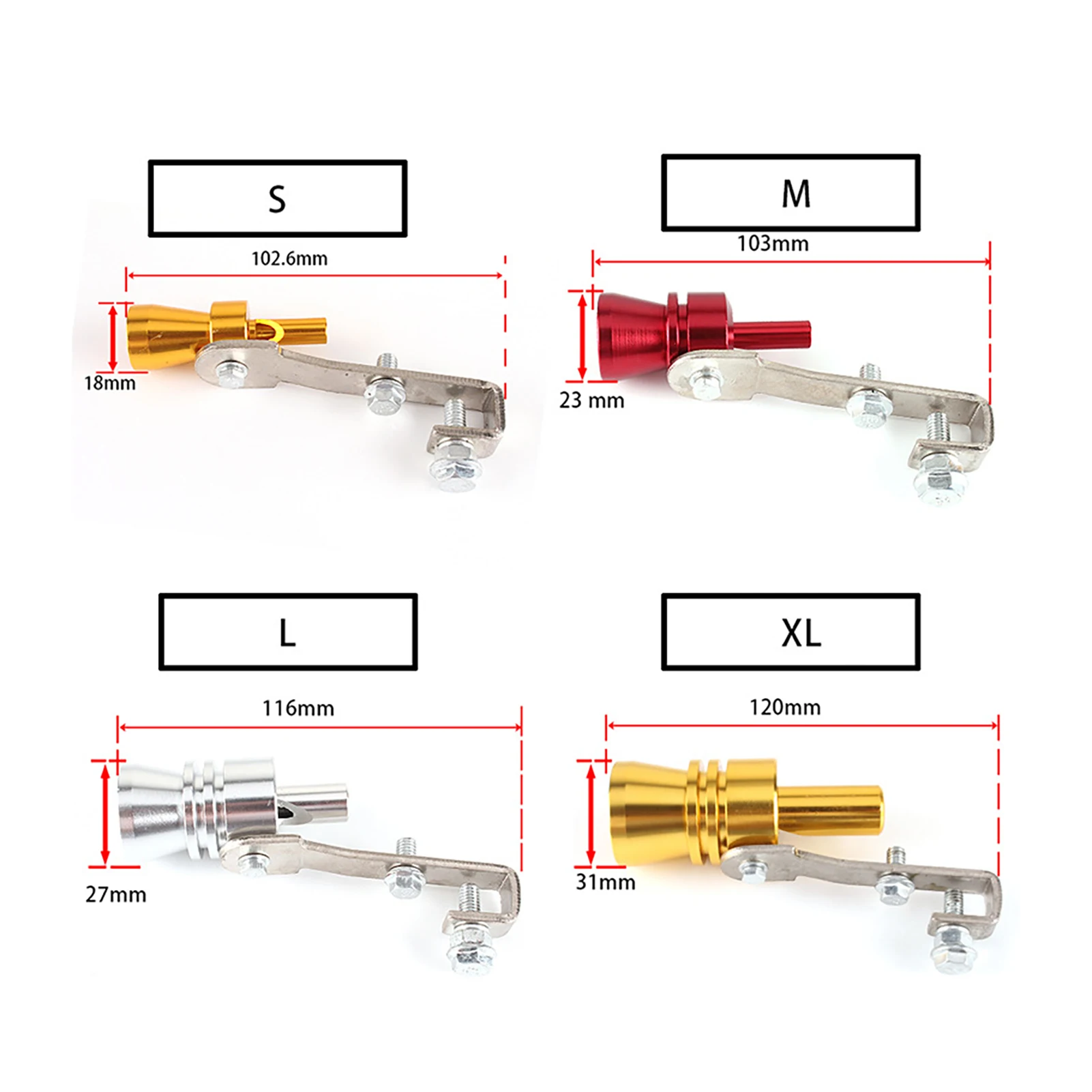 Silbato Universal para tubo de escape, dispositivo de reacondicionamiento de vehículos, simulador de sonido Turbo, accesorio para coche y motocicleta