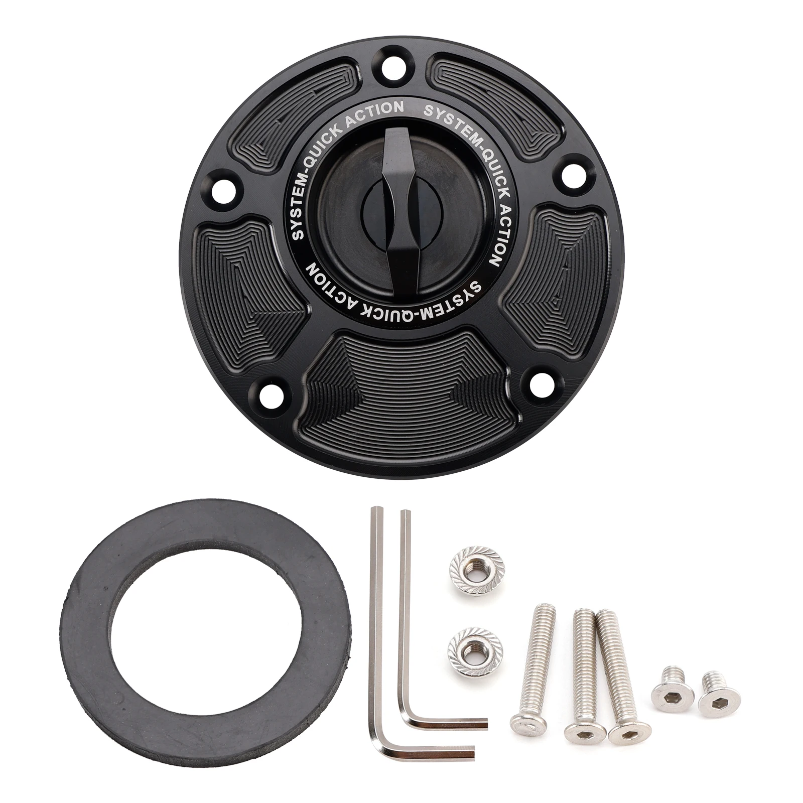 Artudatech Quick Release Fuel Gas Tank Cap 5 Hole For Yamaha YZF R1 R1S R1M R3 R6 R6S R7 MT-03 MT-07 MT-09 MT-10 FZ1 FZ6 FZ6R
