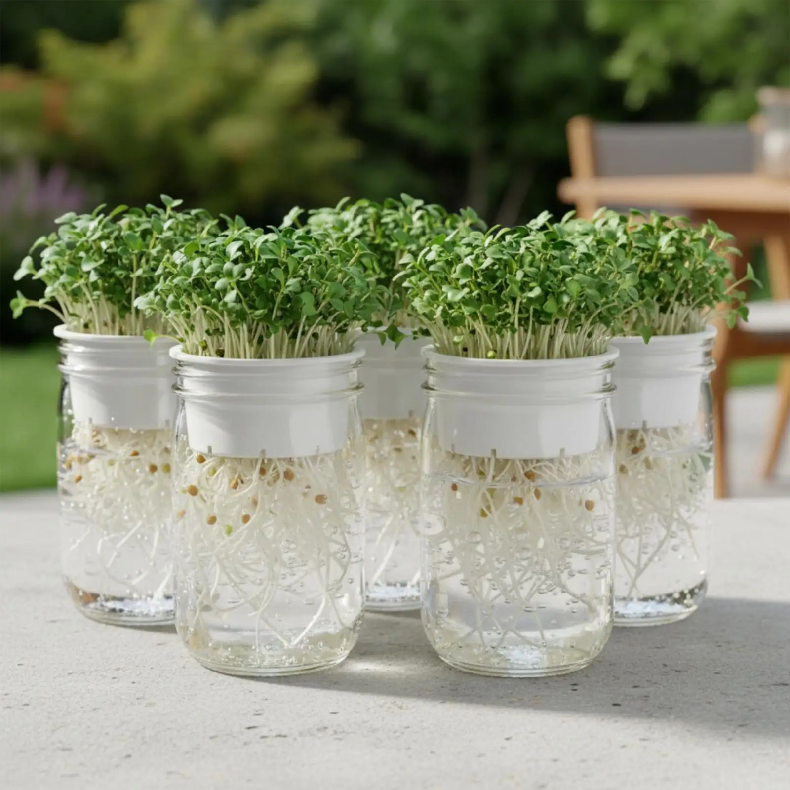 Jar Sprouting Tray Set for Mason Jars with Two Deep Shallow Trays Kitchen Storage Jars for Fresh Microgreens