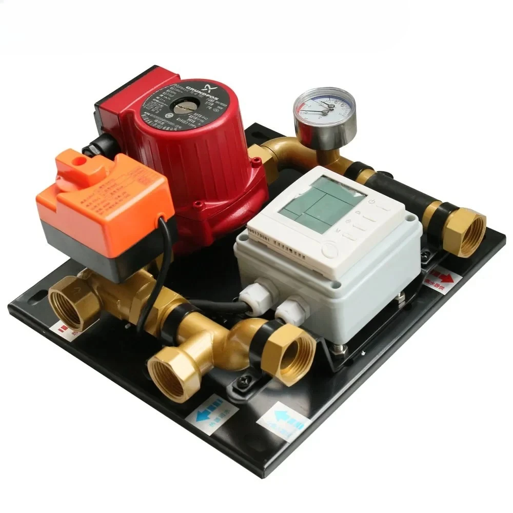 Bomba de agua Grundfos, centro de mezcla automático, calefacción por suelo, centro de mezcla, bomba de circulación, control de temperatura constante