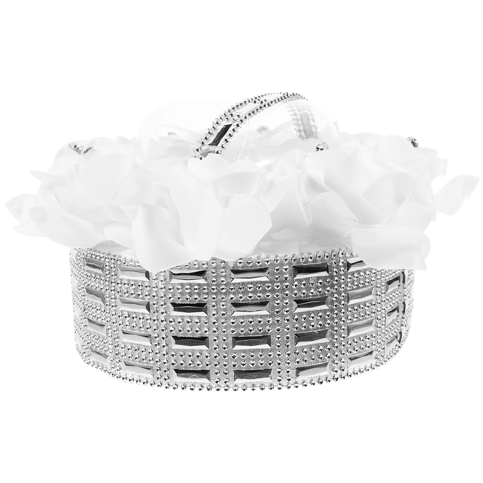 

Elegant Romantic Heart-Shaped Ring Box Simulation Flower Wedding Ceremony Holder Lightweight Proposal Engagement Case