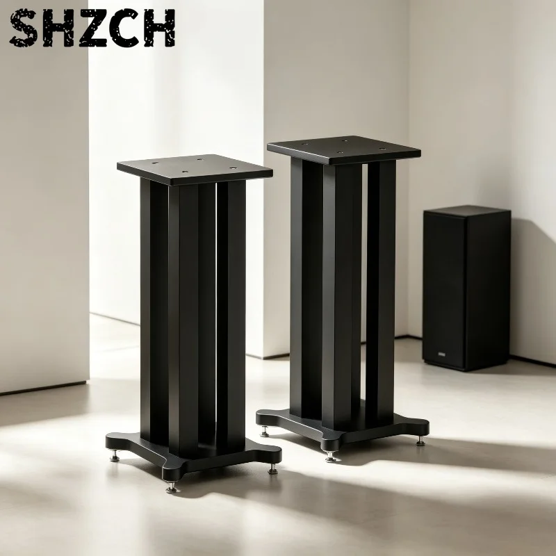 Studio Monitor Speaker Stand, Heavy Duty Bookshelf Speaker Base, Anti Vibration Floor Bracket, Acoustics Sound Shelf Mount Pad