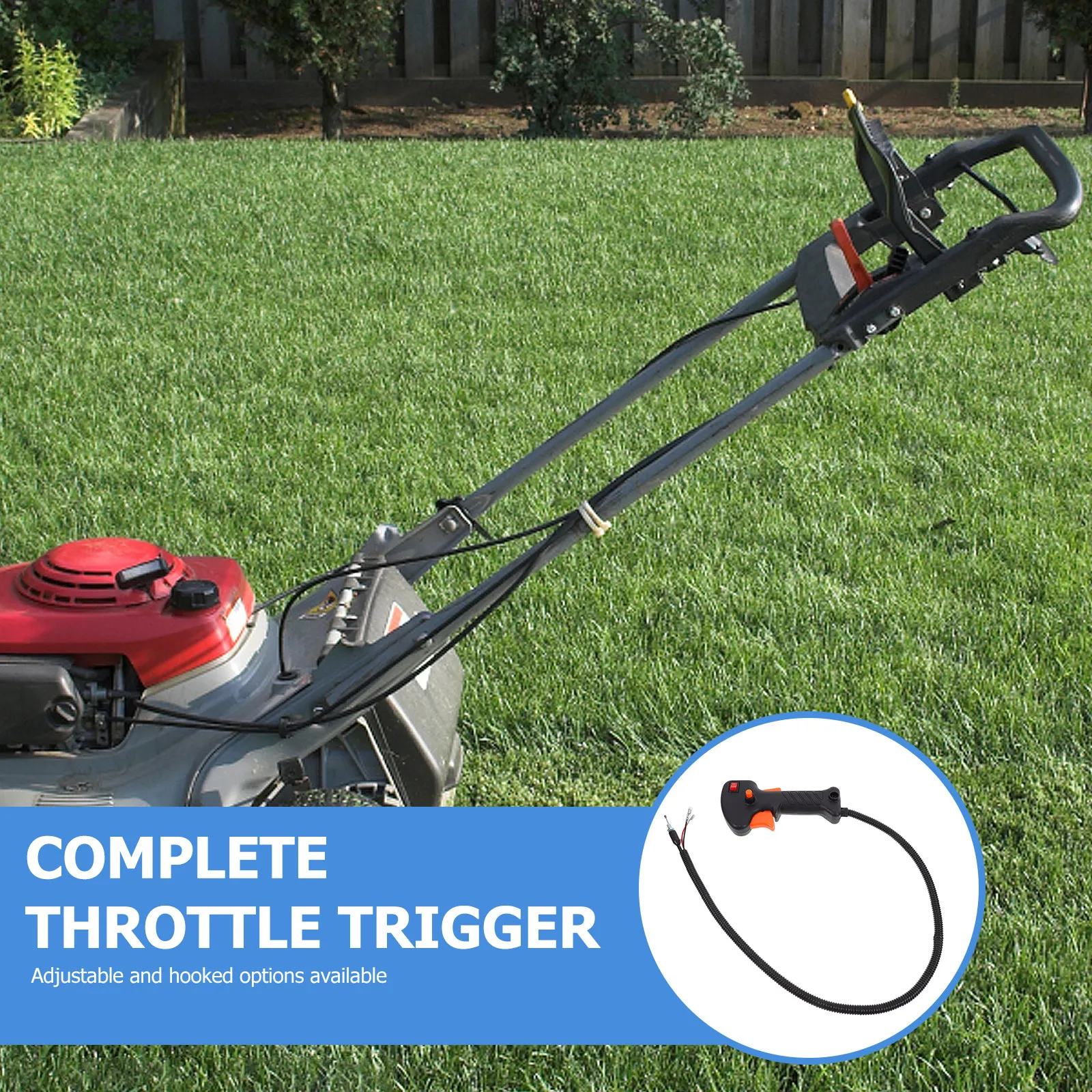 Ergonomic Right Hand Trimmer Handle for Lawn Care with Throttle Trigger Switch Cable Compatible with Strimmer Grass Trimmer