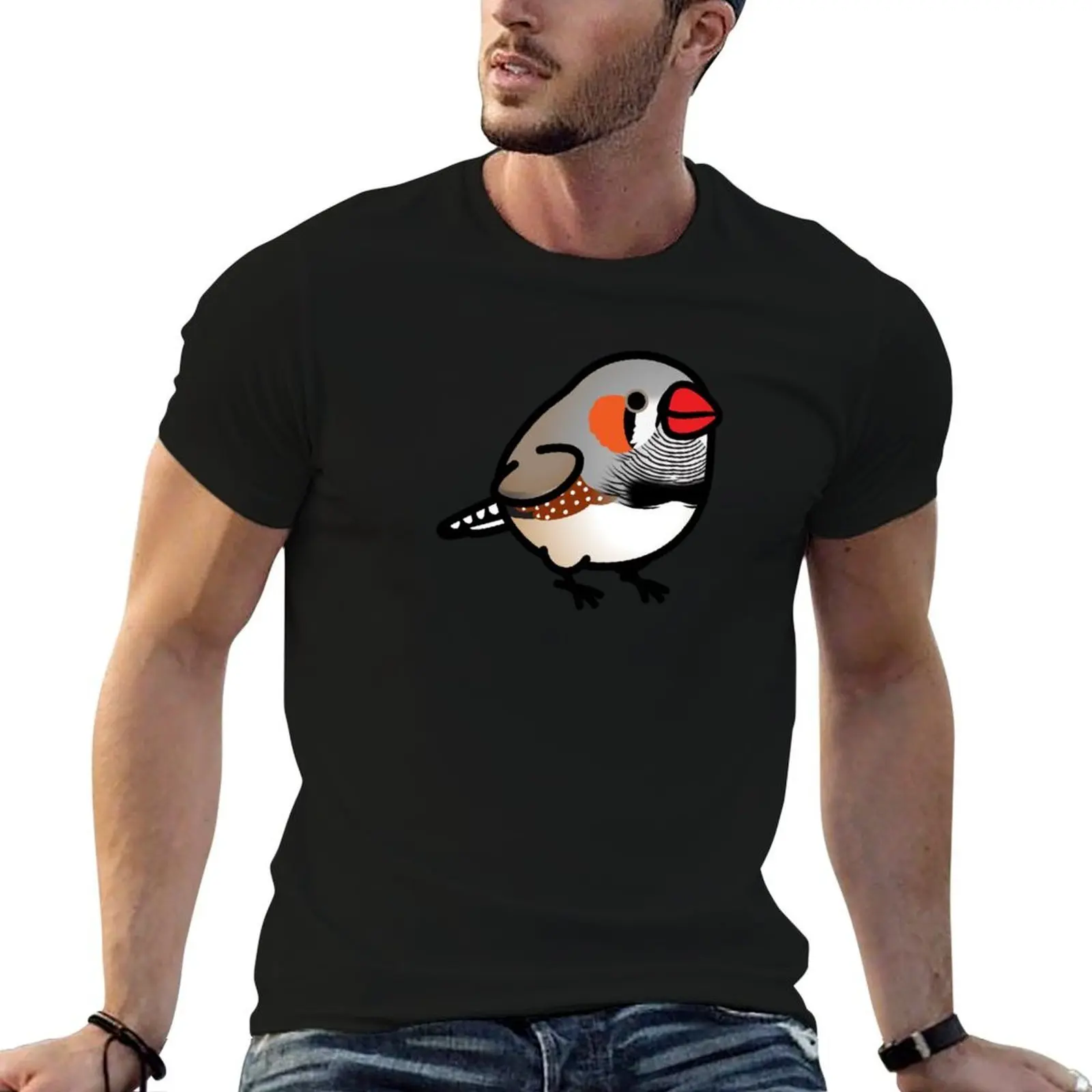 Chubby Zebra Finch T-Shirt gifts for boyfriend kawaii clothes mens big and tall t shirts