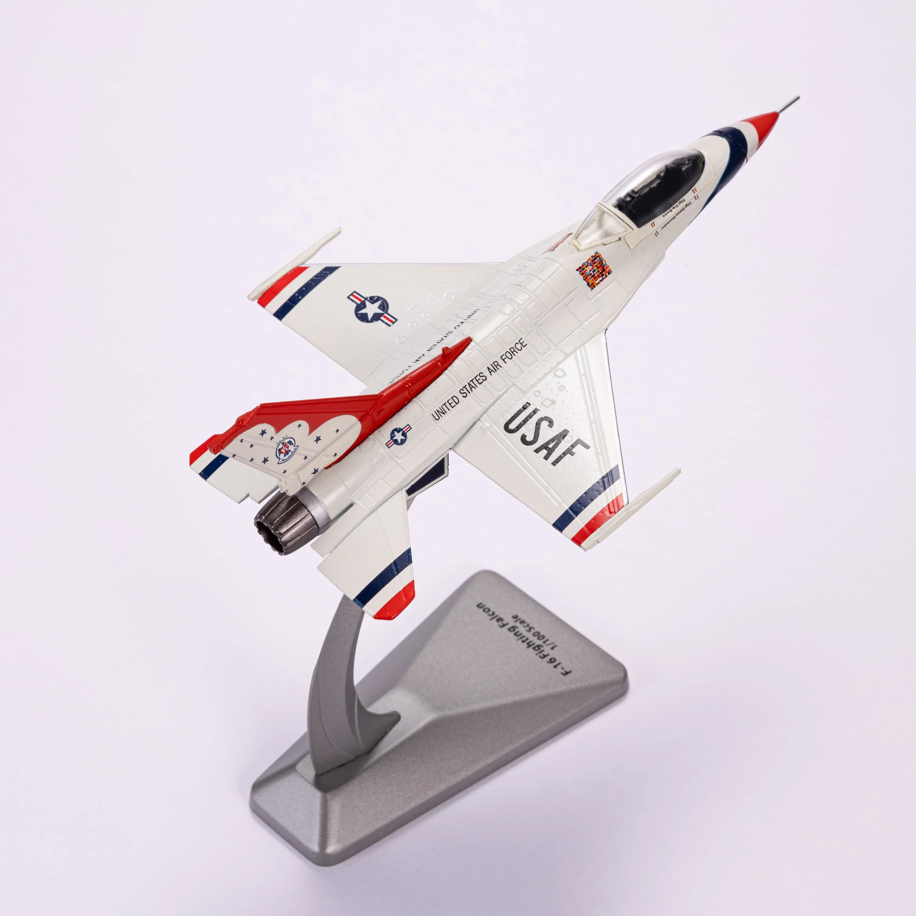 F16 1/100 Metal Scale Model (Including Base) Scale Model Home Placement, Collection and Decoration Creative Gift