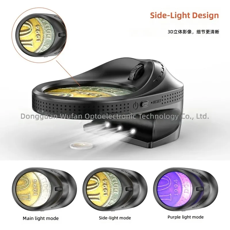 for Large Size Desktop Magnifying Glass with 3 Light Modes Photo Video Recording Wide View Adjustable Stand Easy Reading