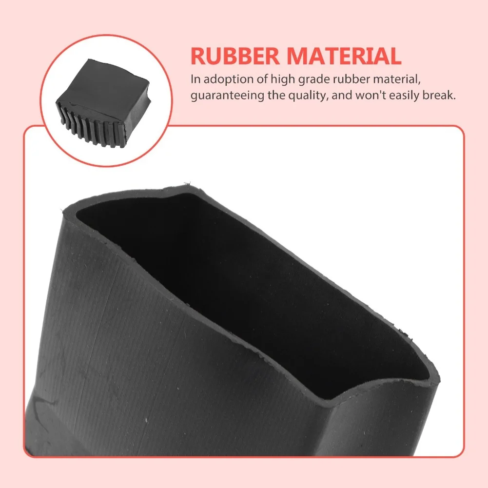 4pcs Black Rubber Replacement Feet For Telescopic Ladders And Wooden Ladders Anti-Skid Base Pads Corner Protector Foot Cover
