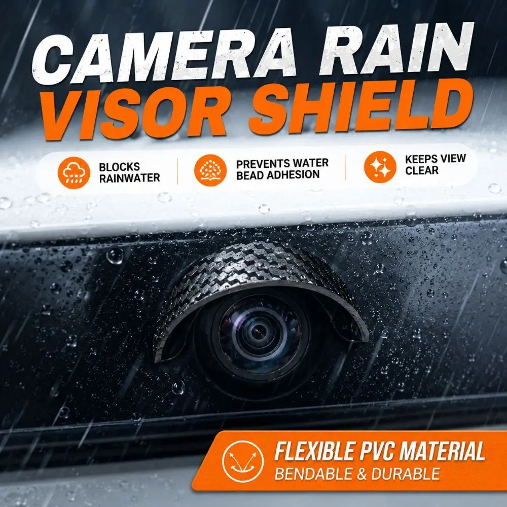 360° Car Reversing Camera Rain Cover Waterproof Silicone Car Camera Rain Shield Universal Self-adhesive Car Dashcam Rain Guard