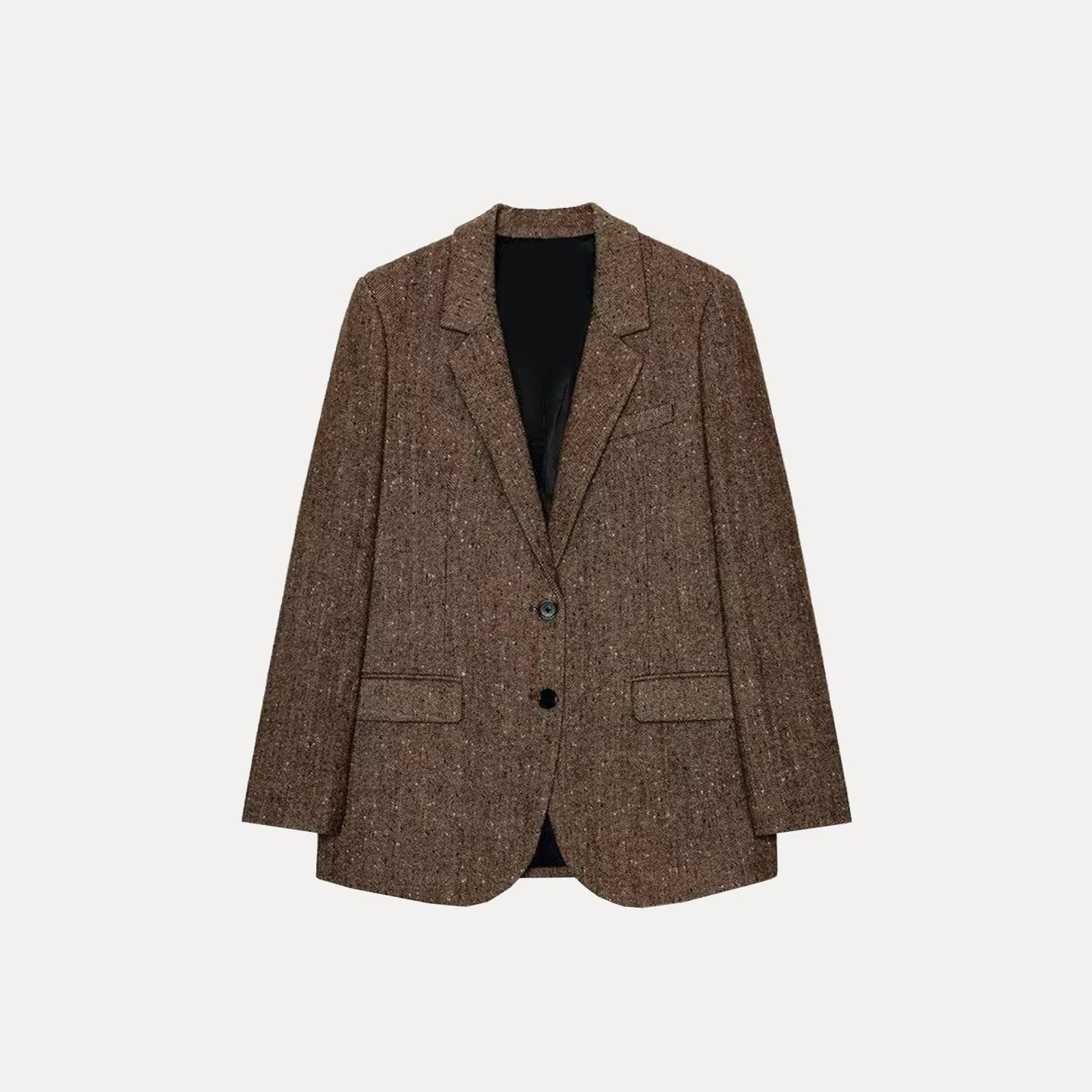 

2025 Autumn New Women's Casual Plaid Suit Jaet Versatile Long Sve Daily Wear Other Sle Z Flat Collar Non-Mall Match