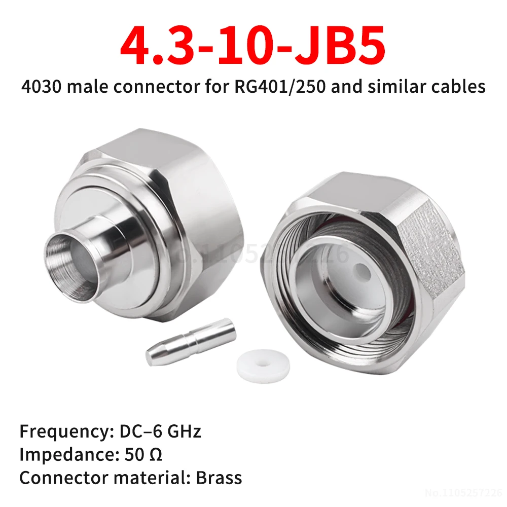 4.3-10-JB5 4310 Public Welding RG401/250 Semi-Flexible Cable 4310-JB-5 Low Standing Wave Connector (1 pcs)
