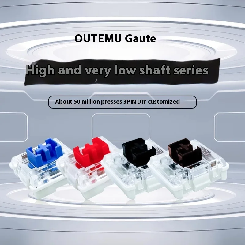 OUTEMU Low Profile Switch Customized Blue/brown Paragraph Red/Black Linear Axle for Thin Mechanical Keyboard Low Axis Switch