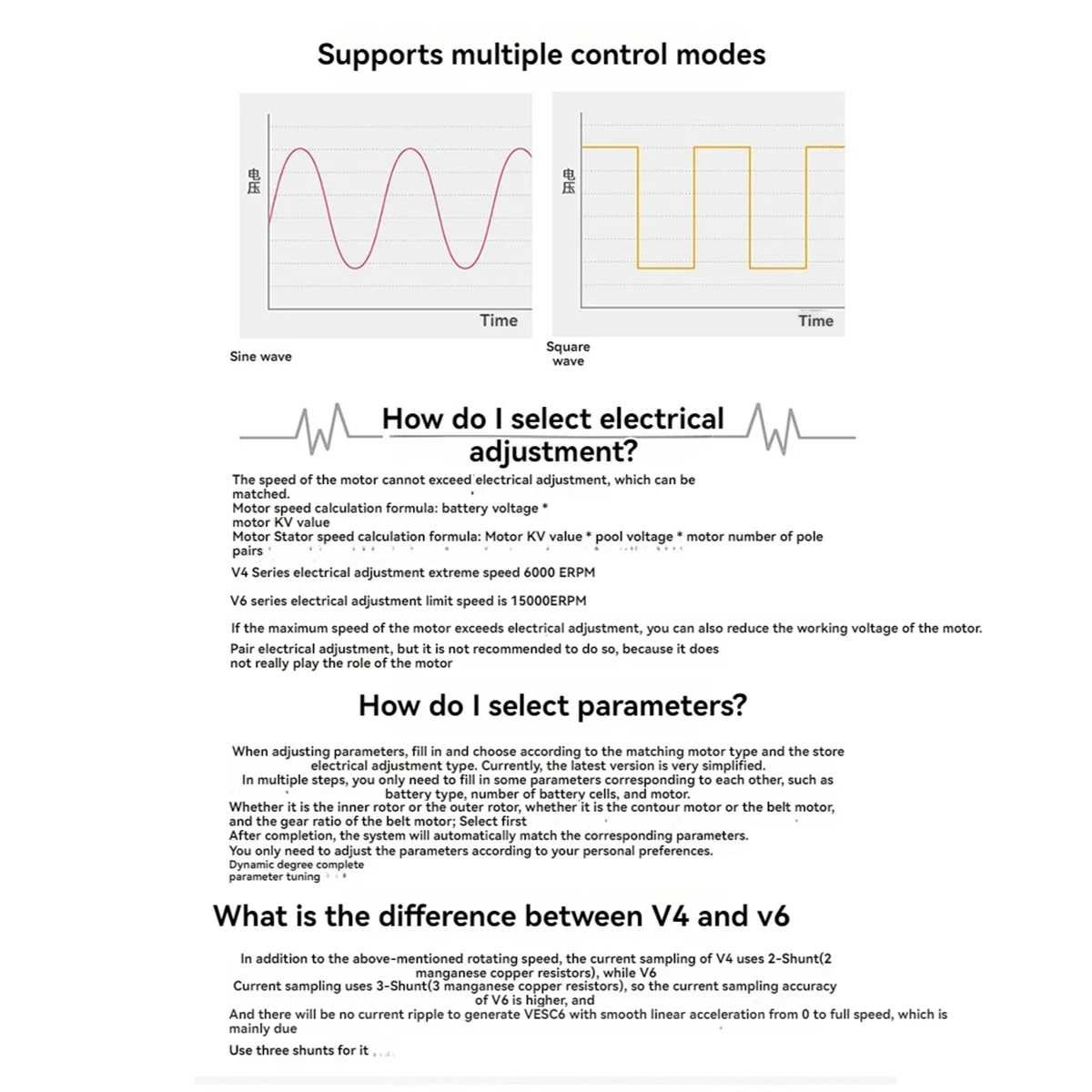 ABAN  FT60BD Dual ESC 60V 120A for DIY Eboard Scooter Ebike Robotics Speed Controller for Brushless Motor
