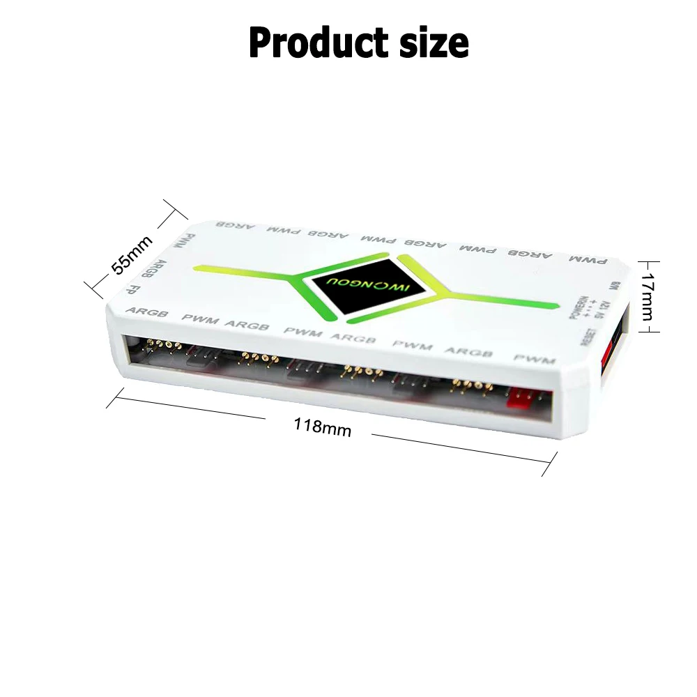 IWONGOU 4Pin PWM 6 portów ARGB 3Pin 5v regulator prędkości uniwersalny regulator komputerowy obudowa komputera wentylator chłodzący Hub pilot