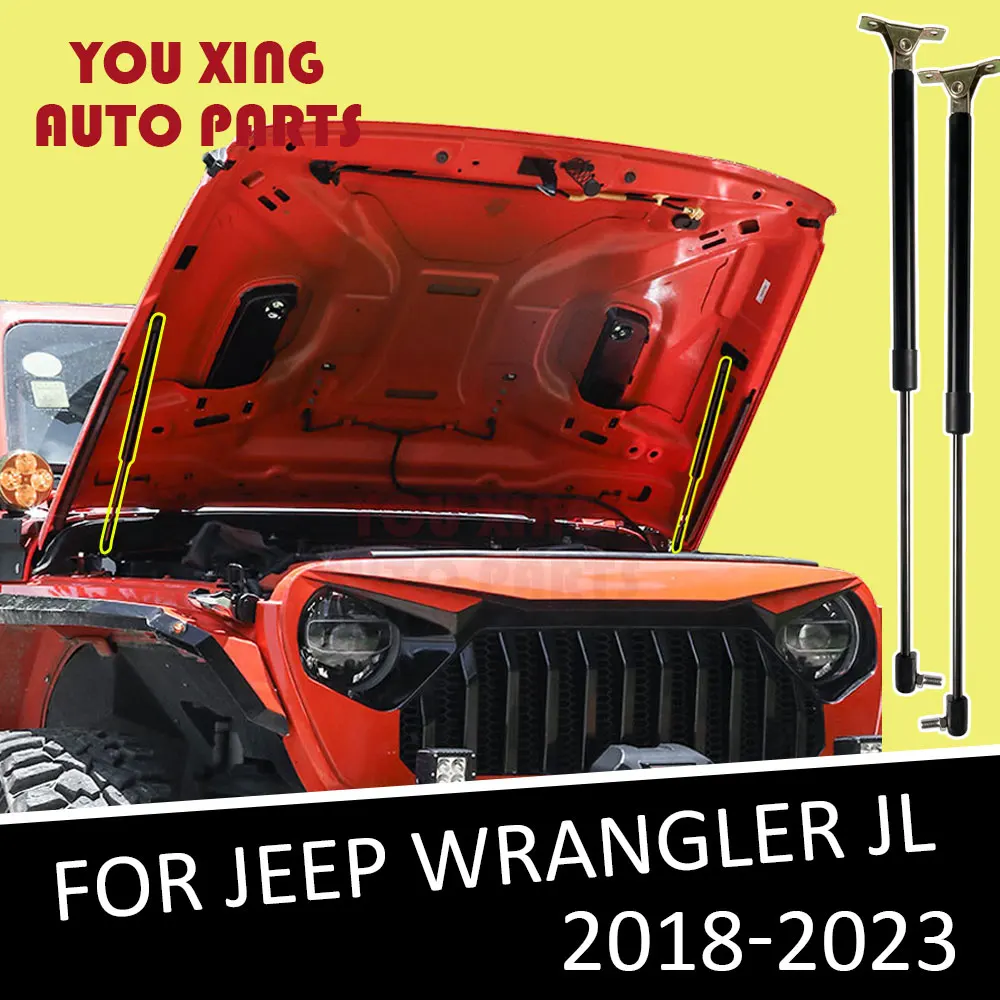 

Bonnet Lift Support For Jeep Wrangler JL 2018-2023 2018 2019 2020 2021 2022 Accessories Hood Strut Bar Gas Dampers