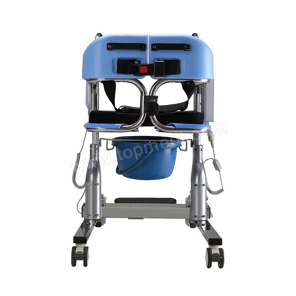 Multifunction Folding Transfer Electric Lifting Move Toilet Shower Commode Chair