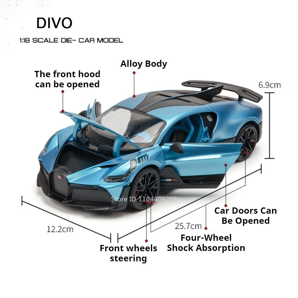 스케일 1:18 발키리 디보 750S 스포츠카 모델 장난감 휠 스티어링 메탈 다이캐스트 아크릴 박스 자동차 모델 수집품