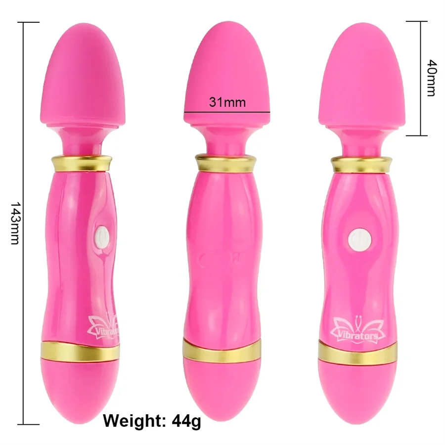 Vibrator Mini portabel tongkat sihir AV tongkat Dildo Vibrator Vagina pemijat klitoris mainan seks Stimulator untuk wanita produk Erotis