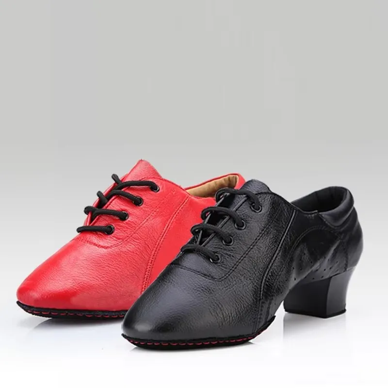 Кожаная спортивная обувь для выступлений, обувь для латинских танцев для мужчин, женская обувь для бальных танцев, вентиляционные кроссовки для детей и взрослых