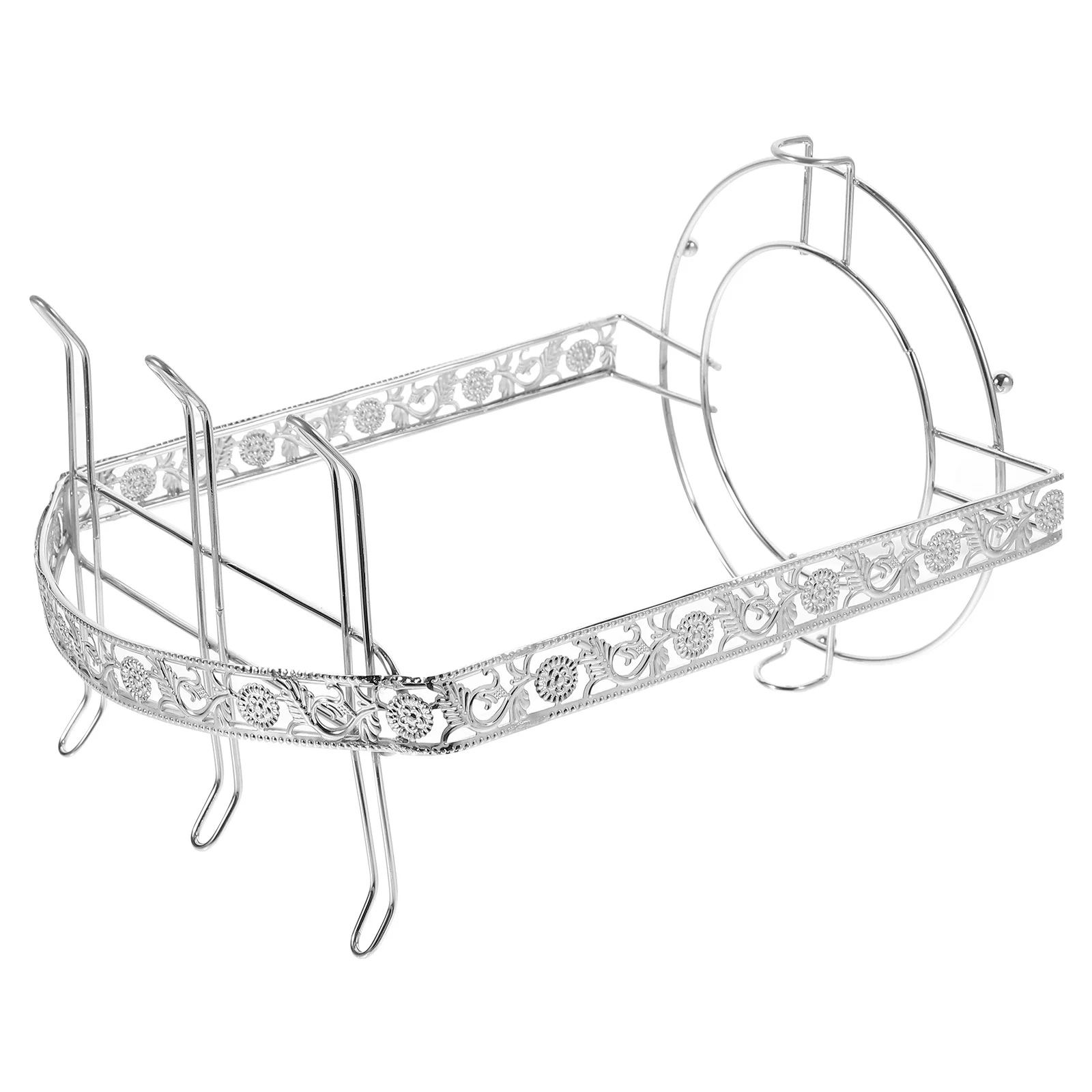 

Kitchen Cup Storage Rack 6 Cups Coffee Mug Holder Iron Metal Drying Rack Countertop Organizer Tea Cup and Dish Stand Mug Storage