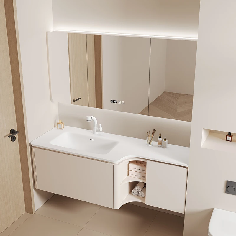 

Modern arcs Sink Cabinet Bathroom Column Furniture Washing Machine Storage Closet Bathroom Accessories Organizer Armoire