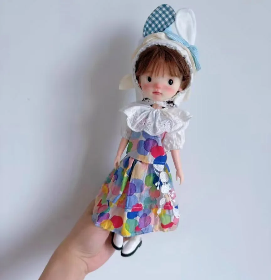 3 stks dopamine stijl 2025 Blythe/Landoudou Top + rok + hoed accessoires serie 2 (Fit voor Lulu,ymy24,Ob22,24,26,zone, Jenny)