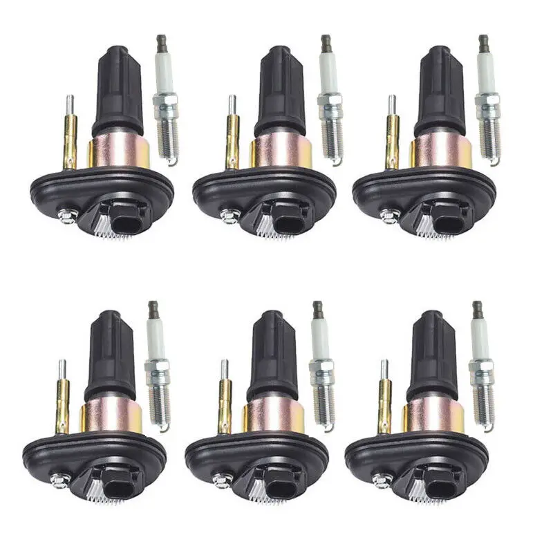 Areyourshop 6X Ignition Coils +Spark Plugs UF303 For Chevrolet Trailblazer EXT 4.2L 02-2005