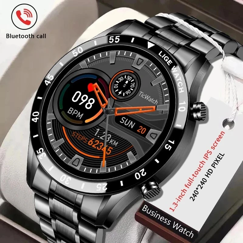 GEJIAN 2022 New Men's Luxury Smart Watch Bluetooth Call Watch IP67 Waterproof Sports Fitness Watch for Android IOS Smart Watch