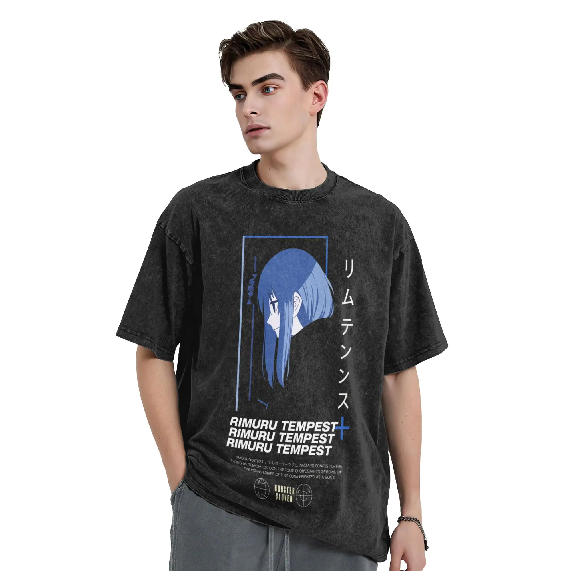 That Time I Got Reincarnated As A Slime  T Shirt  Harajuku T-Shirts Short Sleeve Y2K Retro Tops Crewneck Big Size Top Tees