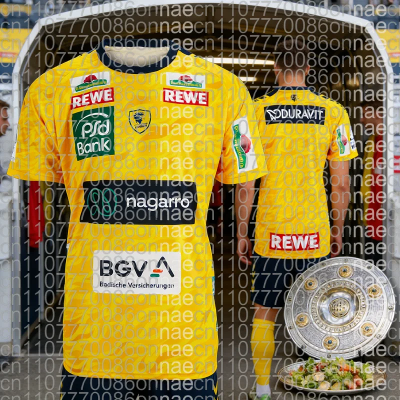 

Футболка для гандбола Rhein-Neckar Lowen 2025-26 HBL, новинка, Германия, с 3D-печатью, домашняя/гостевая, для взрослых, детей, унисекс, семейная