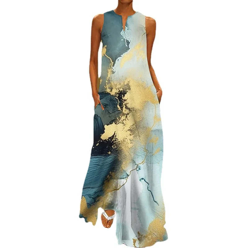 

Women Sexy Dtesses Summer New Print Dress Vestidos Evening Dress Vestidos Para Mujer Elegantes Fiesta Długie Sukienki Y2k